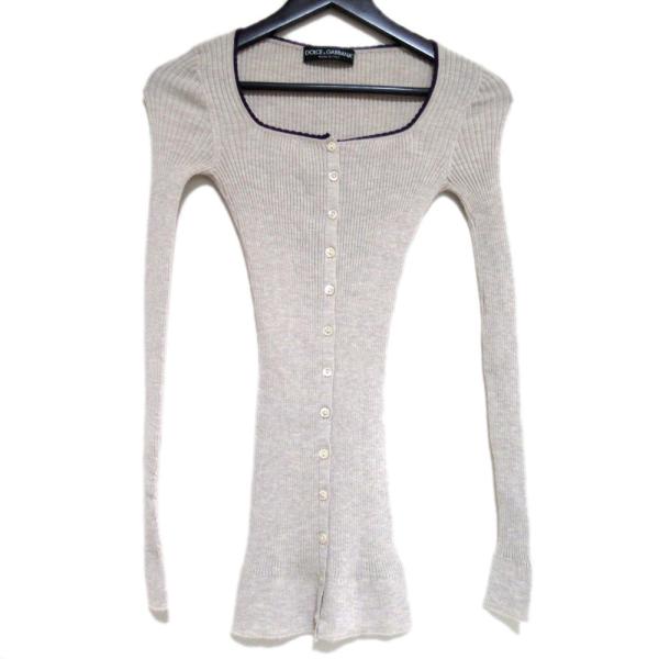 DOLCE&GABBANA 美品 ドルチェ&ガッバーナ 長袖 カシミヤ リブニット  