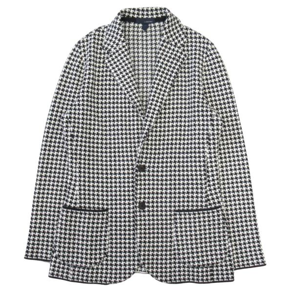 LARDINI（ラルディーニ） 美品 千鳥柄 ニット テーラード ジャケット