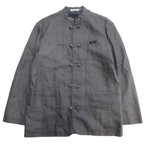PAPAS（パパス） 美品 リネン チャイナ ジャケット ブルゾン コート