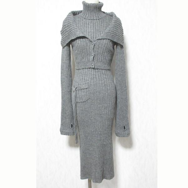 美品 andmary アンドマリー Cameo knit set cardigan リブニット