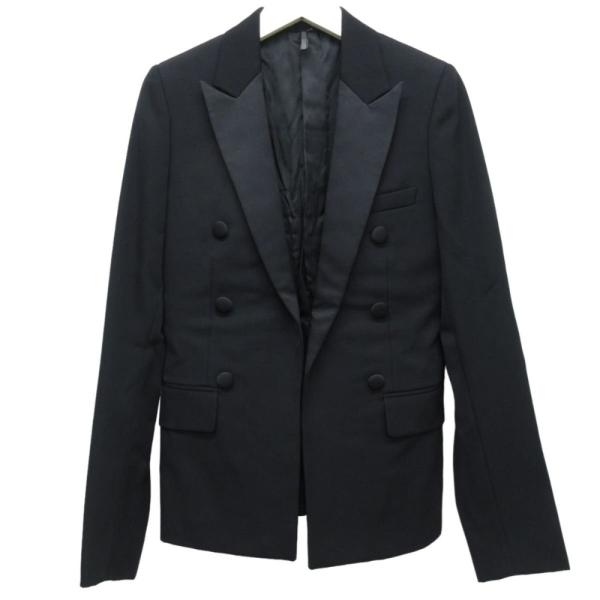 ディオールオム ウール スーツ セットアップ スモーキング ブラック 44R S Dior Homme(ディオールオム) スモーキングジャケット