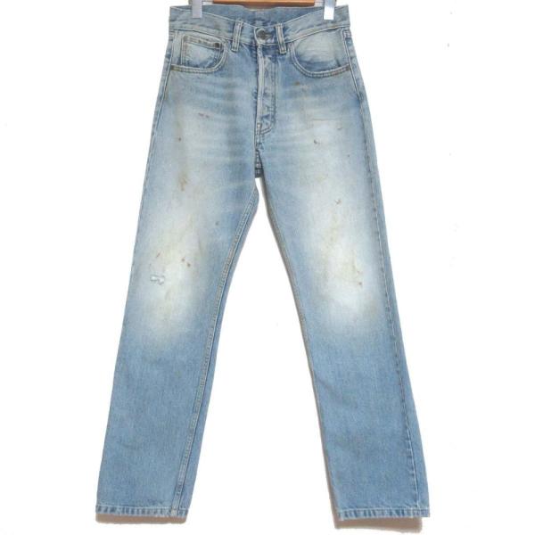 新品未使用　maison margiela ダメージ加工スキニージーンズ 青 Maison Margiela ダメージ ストレートジーンズ | ブルー