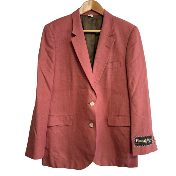 GUCCI - 美品 GUCCI グッチ リネンブレンド シングル 2B テーラードジャケット 42 テラコッタ レディース 古着 中古 USED GUCCI 美品 グッチ リネンブレンド シングル 2B テーラード