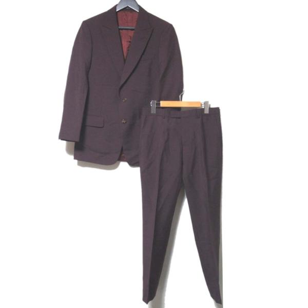 【美品】GUCCI スーツセットアップ L 48 2ボタン GUCCI グッチ セットアップスーツ レディース サイズ42 グレー