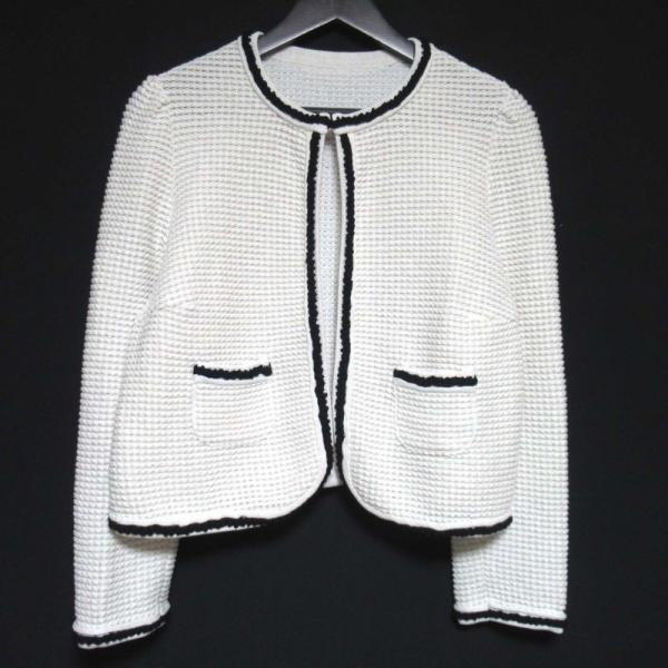 ⭐未使用⭐TO BE CHIC  ツィードニットジャケット TO BE CHIC（トゥー ビー シック） 美品 ノーカラー ラメツイード