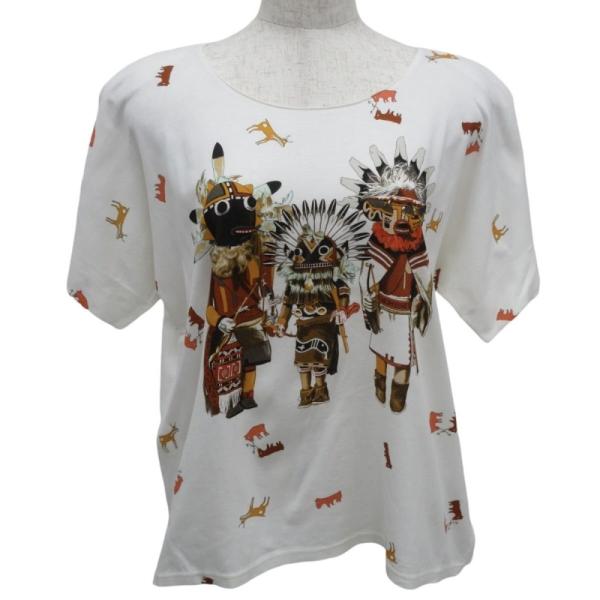 HERMES 美品 エルメス 半袖 カチナ プリント Tシャツ カットソー 40  
