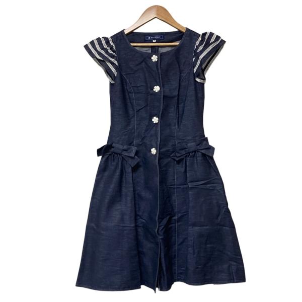 M'S GRACY（エムズグレイシー） 美品 リボン ショートスリーブ ひざ丈