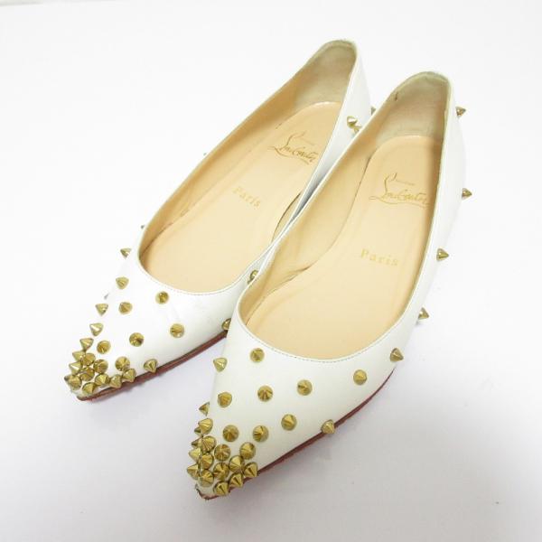 正規品❣️クリスチャンルブタン　新品スタッズフラットパンプス Christian Louboutin スタッズパンプス 楽天市場】≪5％OFF