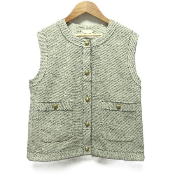 ebure 美品 23AW ebure エブール 金ボタン コットンツィードツイル
