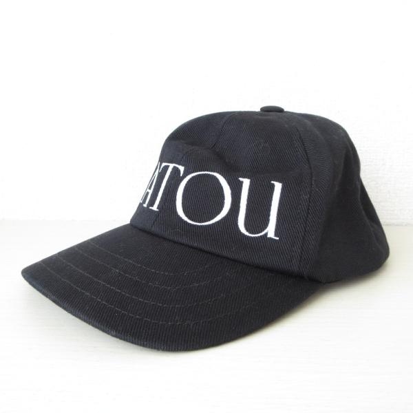 【美品】PATOU 刺繍ロゴ ベースボールキャップ ブラック 帽子 正規品 PATOU 美品 24SS パトゥ ロゴ刺繍 ベースボールキャップ 帽子 M