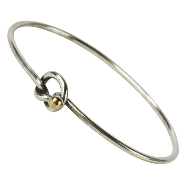 くろティファニー バングル ラブノット コンビ バングル TIFFANY&Co.（ティファニー） 美品 ラブノット K18×925コンビ