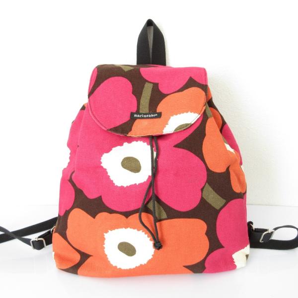 美品！マリメッコウニッコ柄リュック marimekko 美品 マリメッコ PIENI UNIKKO NIPPU ウニッコ柄