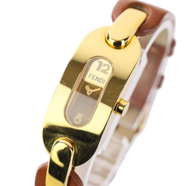 FENDI　 フェンディ レザーベルト クォーツ ウォッチ 3400L FENDI 美品 フェンディ レザーベルト SS クォーツ 腕時計
