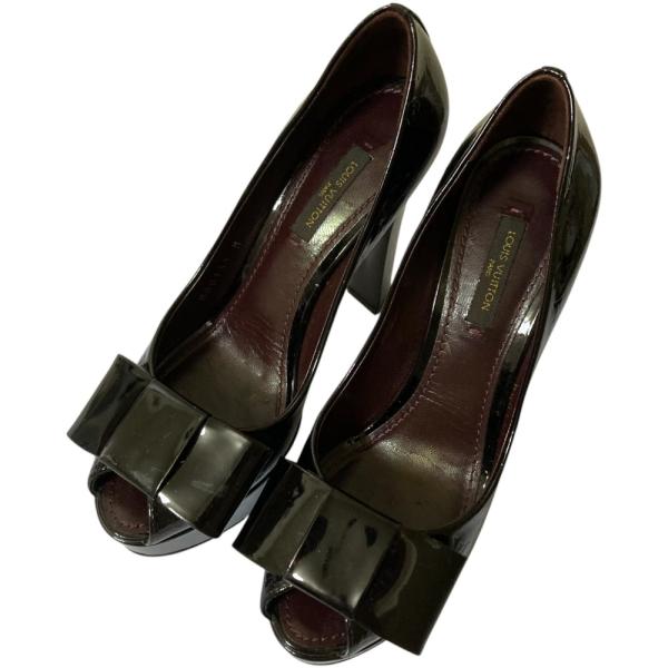 美品✨ルイヴィトン パンプス フラットシューズ モノグラム リボン デニム 黒 w300_ipM.jpg