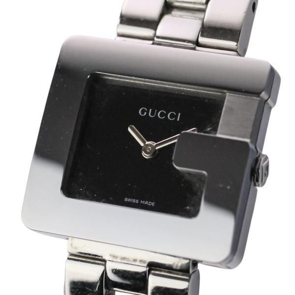 グッチ レディース腕時計 3600L Gスクエア 黒文字盤 シルバー 綺麗 稼働 GUCCI 美品 グッチ 3600L Gロゴスクエア レディース腕時計