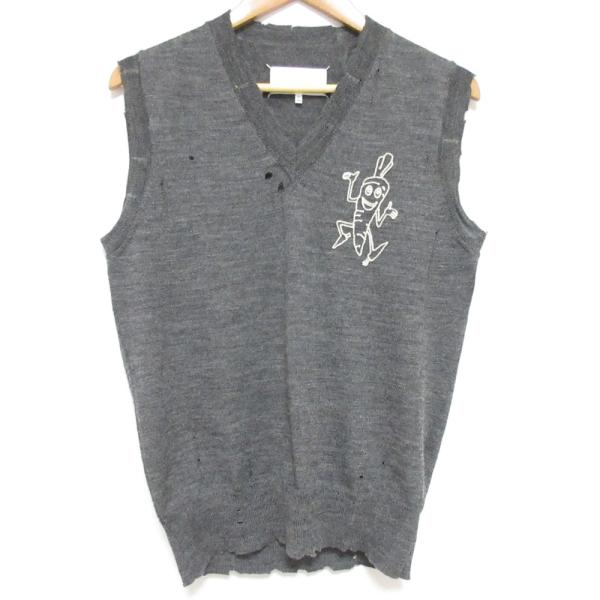 メゾンマルジェラ　ダメージ加工　ベスト 中古・古着通販】Maison Margiela (メゾンマルジェラ) 21ss