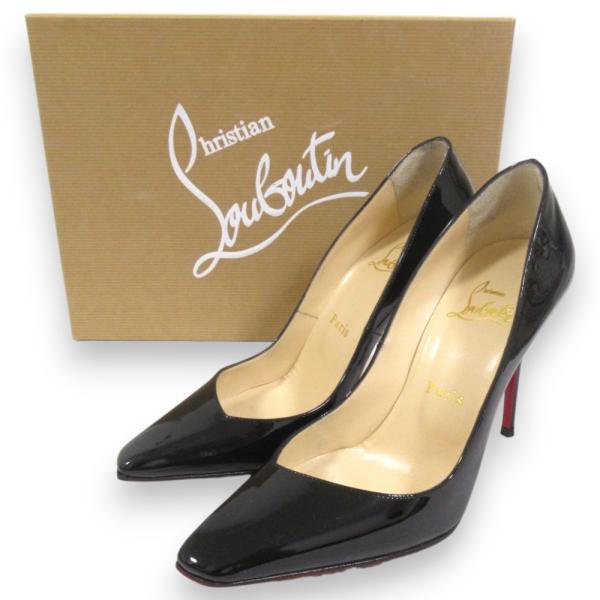クリスチャンルブタン　スパイクハイヒール　パテントレザー　24センチ Christian Louboutin（クリスチャンルブタン） 美品 bat pump100