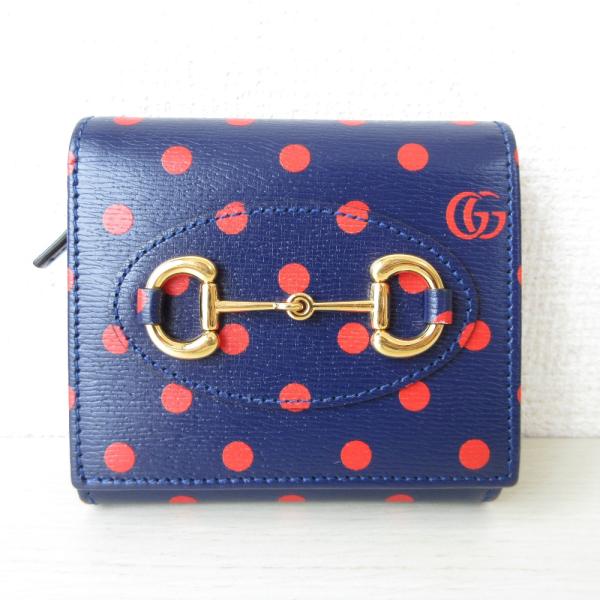 極美品✨グッチ　コンパクトウォレット　折り財布　ホースビット ラフィア 極美品✨グッチ コンパクトウォレット 折り財布 ホースビット