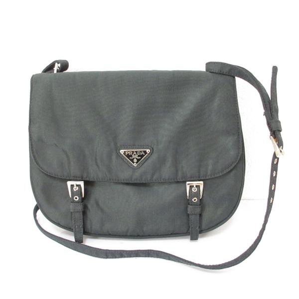 良品 PRADA ロゴ プレート ナイロン ショルダーバッグ ビンテージ メンズ PRADA（プラダ） 良品 ヴィンテージ トライアングルロゴプレート