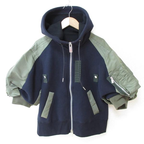 【極美品】未着用品　サカイラック sacai luck シアー　ブルゾン 2 完売/希少コラボ/sacai×KAWS シアーブルゾン/サイズ2♪ サカイが