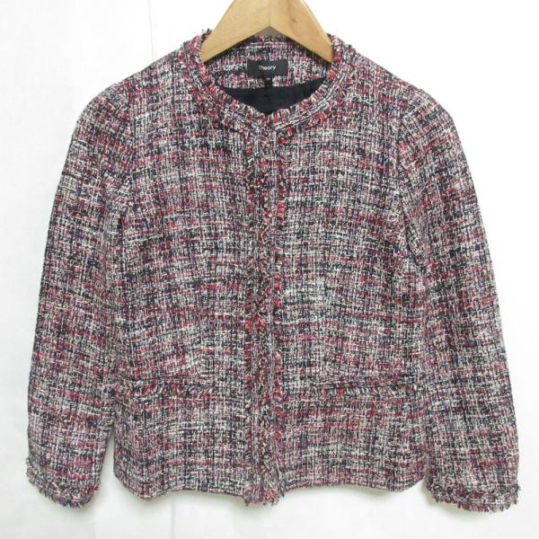 theory 新品同様 Theory セオリー BEVERLY TWEED FRINGE SLIM