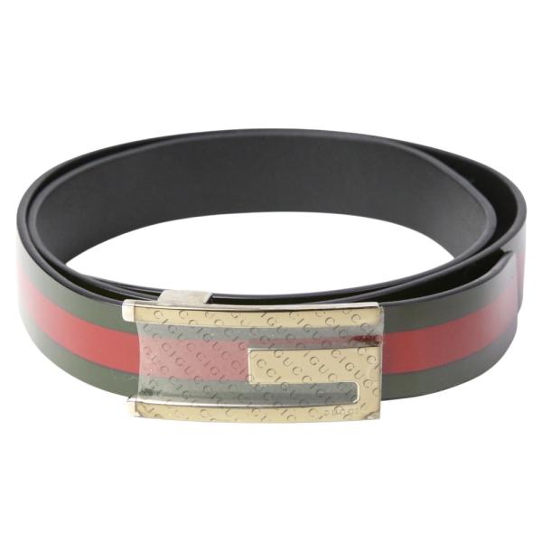 GUCCI 未使用 グッチ シェリーライン Gバックル レザーベルト