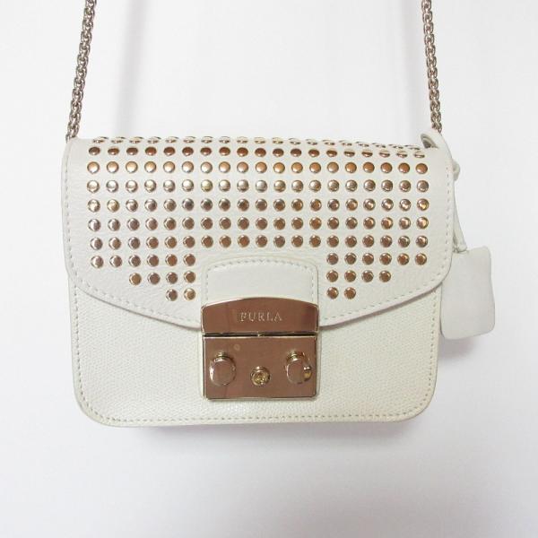 FURLA（フルラ） 美品 メトロポリス スタッズ チェーン ショルダー 
