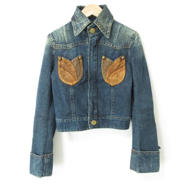 DSQUARED2 パッチ付きデニムジャケット 36 DSQUARED2 ディースクエアード パッチワーク デニムジャケット