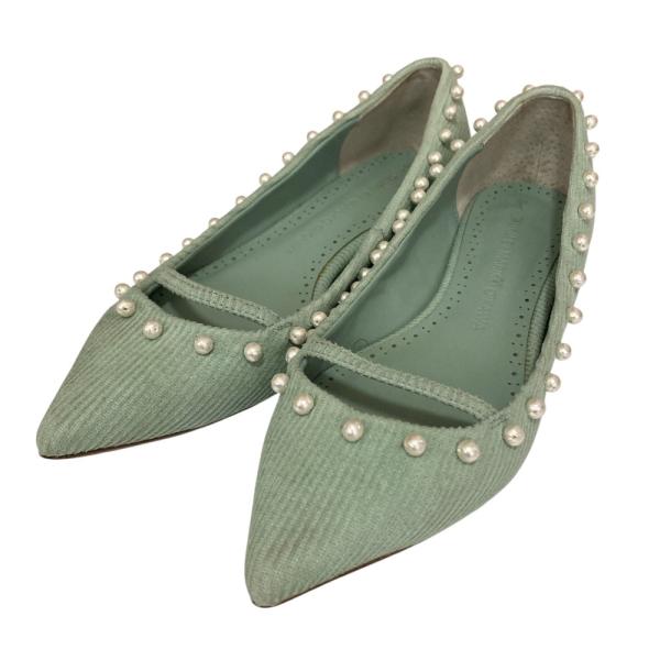 【美品】ツルバイマリコオイカワ sissi サイズ35 パール　フラットパンプス TSURU by Mariko Oikawa（ツルバイマリコオイカワ） コットンパール