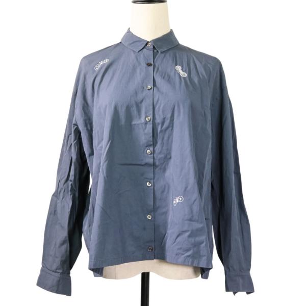 ミナペルホネン ちょうちょ choucho ブラウス バックボタン 40サイズ mina perhonen choucho ブラウス - ミナペルホネン正規取扱店