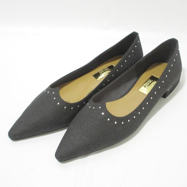 Le Talon GRISE（ル タロン グリーズ） フラットシューズ 24.5 GRISE EMBROIDERY レースアップ（フラットシューズ）｜LE TALON