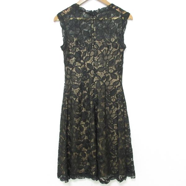 タダシジョージの黒とピンクの花柄、ノースリーブワンピース未使用品。4, タダシジョージの黒とピンクの花柄、ノースリーブワンピース未使用品