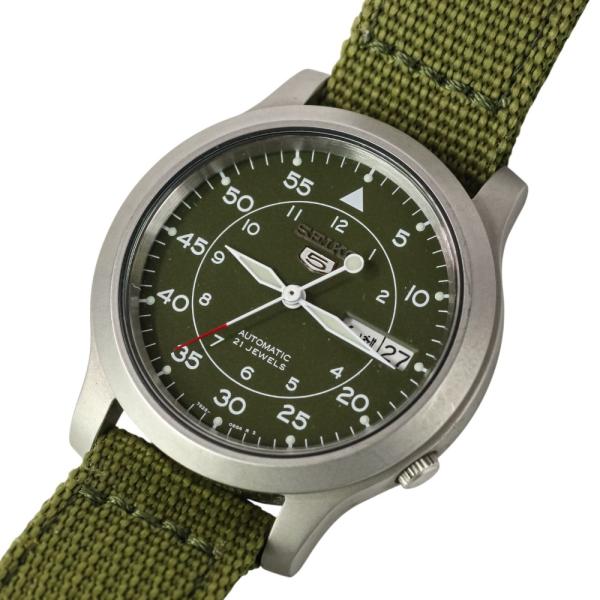 SEIKO 美品 セイコー5 ミリタリーウォッチ 自動巻き 21石