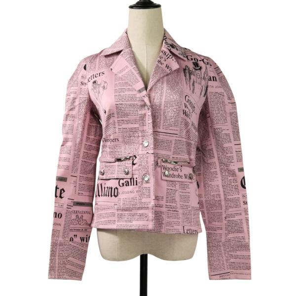 galliano 蝶々　ニュースペーパー　中綿ジャケット　ジョンガリアーノ galliano 蝶々 ニュースペーパー 中綿ジャケット ジョン