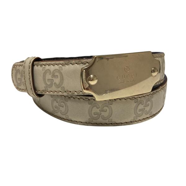 GUCCIベルト【レディース】 GUCCI オールドグッチ ベルト GGマーク レディース | 中古通販