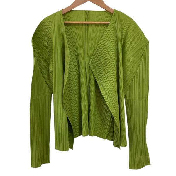 PLEATS PLEASE ISSEY MIYAKE - ■美品■PLEATS PLEASE ISSEY MIYAKE プリーツプリーズ イッセイミヤケ カーディガン サイズ3 プリーツ ロング ボタンレス ラップカーディガン ブランド古着【中古】20250516/RA4730 PLEATS PLEASE 良品 ISSEY MIYAKE プリーツプリーズ イッセイ