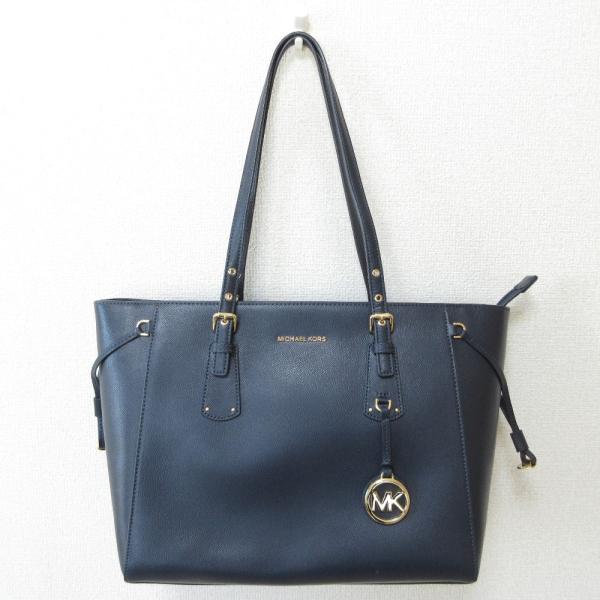 MICHAEL KORS（マイケルコース） 美品 レザー トートバッグ ネイビー