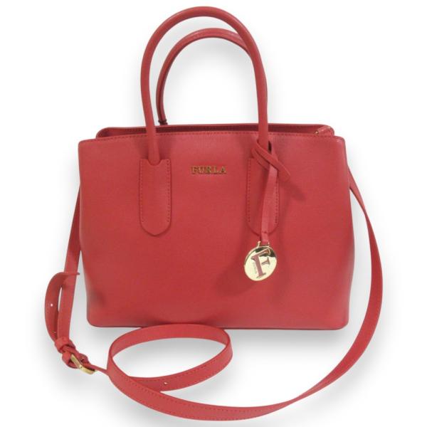 FURLA フルラ レザー 2WAY ハンドバッグ ボルドー系 AT4969 FURLA（フルラ） 未使用 テッサ レザー 2way ハンドバッグ ショルダー