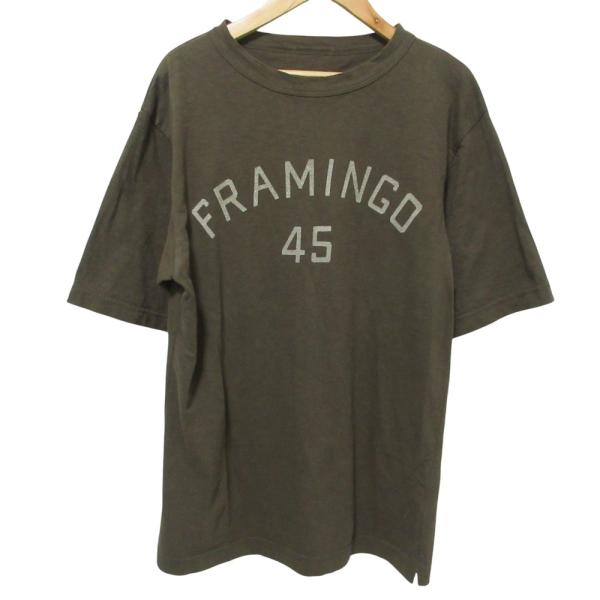 美品 45R フォーティファイブアール フラミンゴ刺繍の90845星Tシャツ