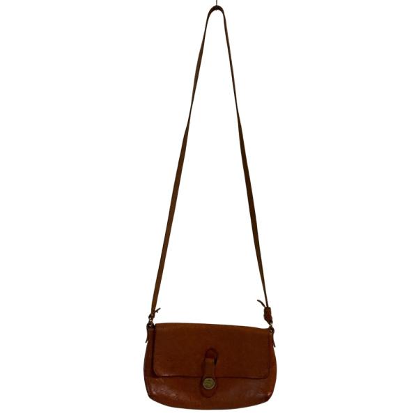 IL BISONTE（イルビゾンテ） 美品 ヌメ革 レザー フラップ ショルダー