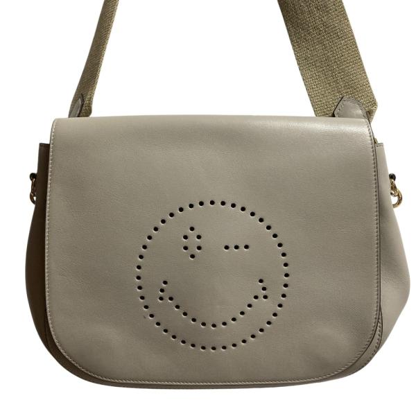 アニヤハインドマーチ Ebury satchel wink ショルダーバッグ ANYA HINDMARCH（アニヤ・ハインドマーチ） 良品 Ebury satchel wink