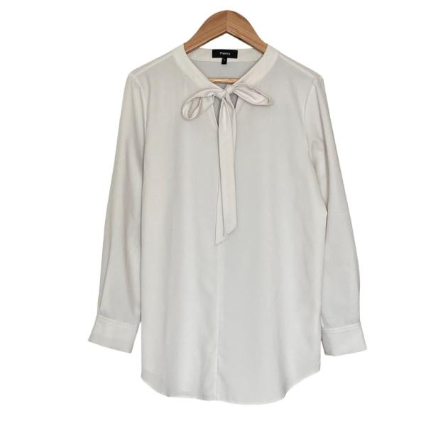theory（セオリー） 良品 SHALLOW GGT KIMLY S 長袖 ボウタイ シャツ 