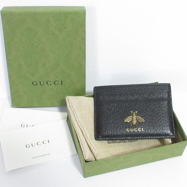 GUCCI ケース ゴースト ハワイ正規品 GUCCI（グッチ） 新品同様 アニマリエ レザーBEEカードケース パス