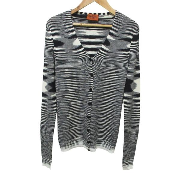 MISSONI（ミッソーニ） 美品 カシミヤシルク ボーダー柄 Vネック