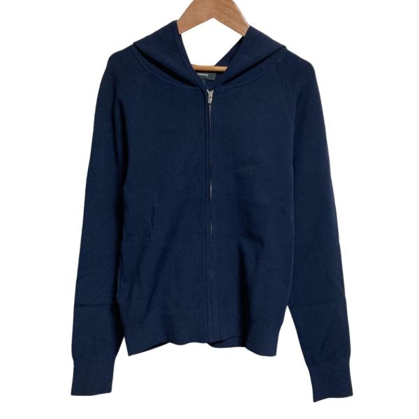 theory（セオリー） 美品 CREPE KNIT ZIP UP HOODI ジップアップ