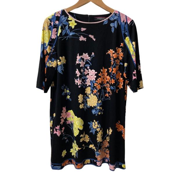 LEONARD FASHION 美品 レオナール カンカンストレッチ フラワー