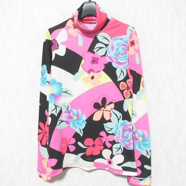 LEONARD SPORT 良品 レオナール スポーツ フラワープリント ハイネック