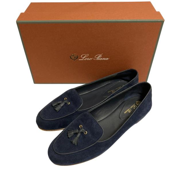 Loro Piana（ロロピアーナ） 美品 タッセル スエード ローファー