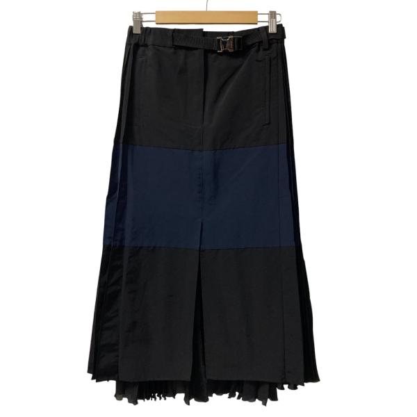 sacai（サカイ） 美品 ドッキングプリーツロングスカート 22-06394  