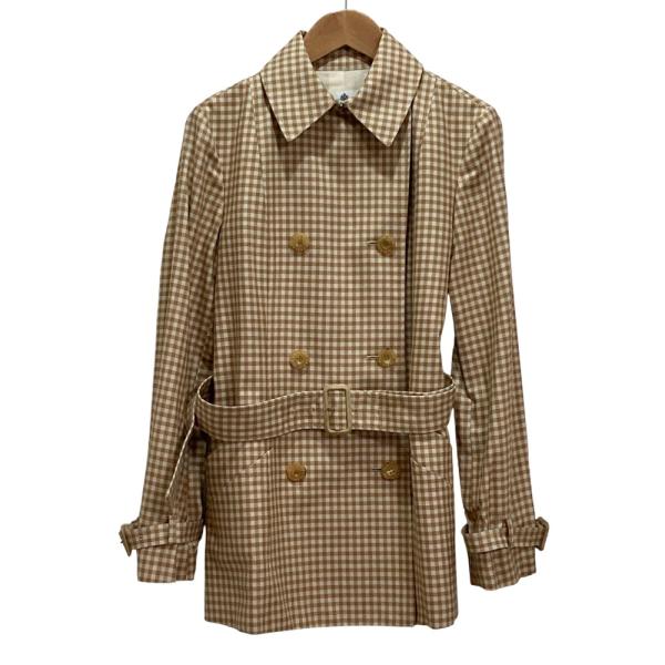 未使用級　アンスリード パターンドッキングコート チェック ベージュ UN3D. OFFICIAL WEB STORE | アンスリード公式通販 アンスリード